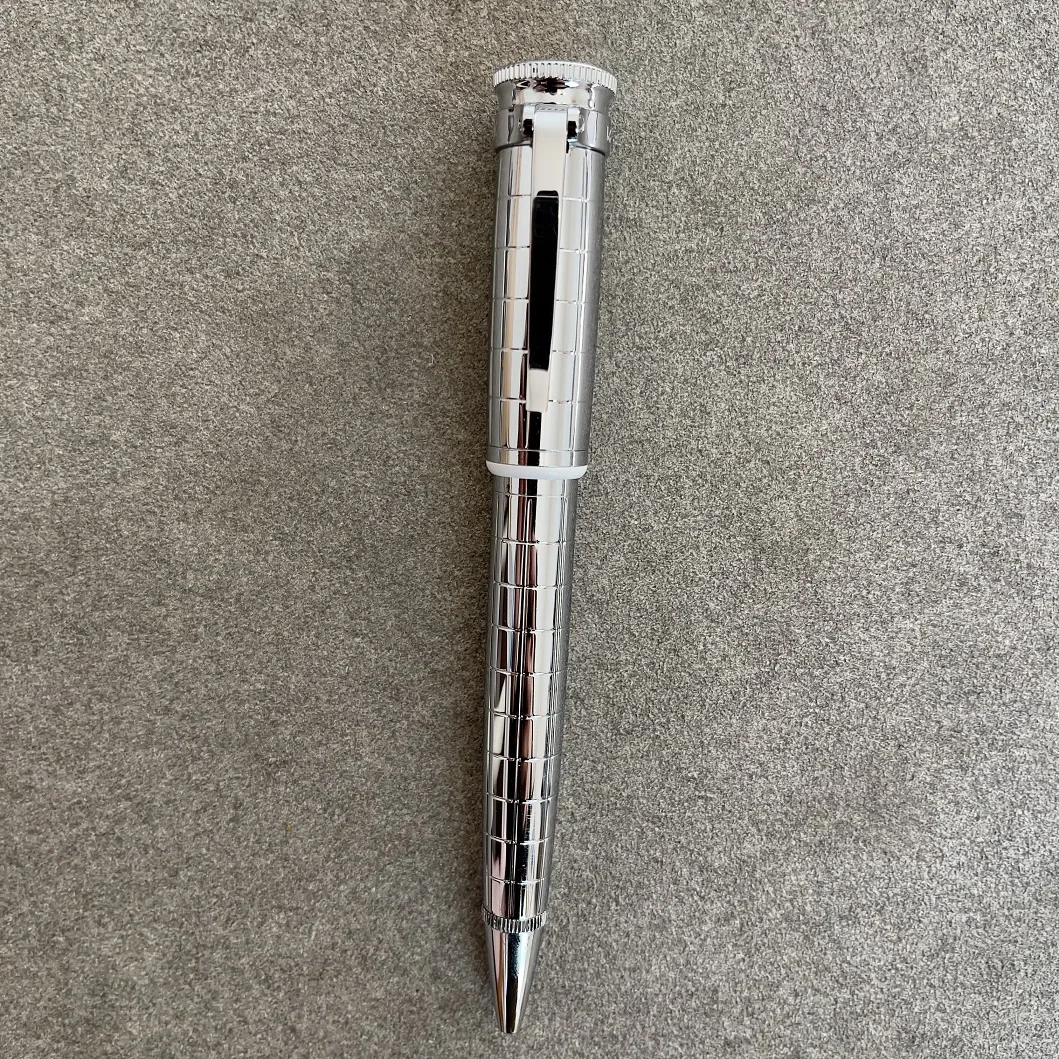 2024 Great Writer Mb Monte Silver Inciso Flower Crown Cap Copernicus Rollerball Pen Black Blance Ink Penna A Sfera