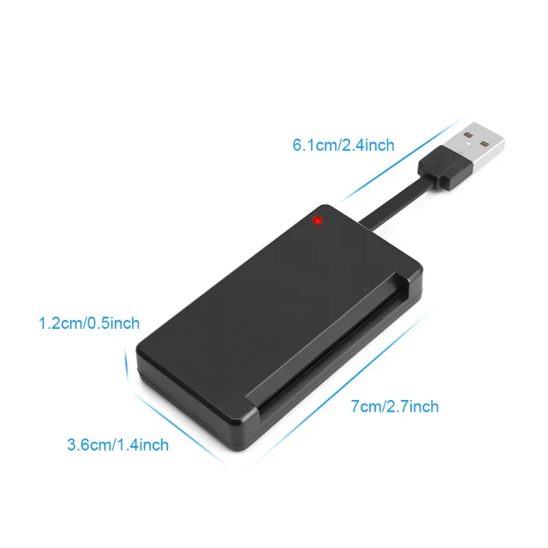USB 2.0 스마트 카드 리더 메모리, ID 뱅크 EMV 전자 DNIE dni 시민 SIM 복제기 커넥터 어댑터 PC 컴퓨터용