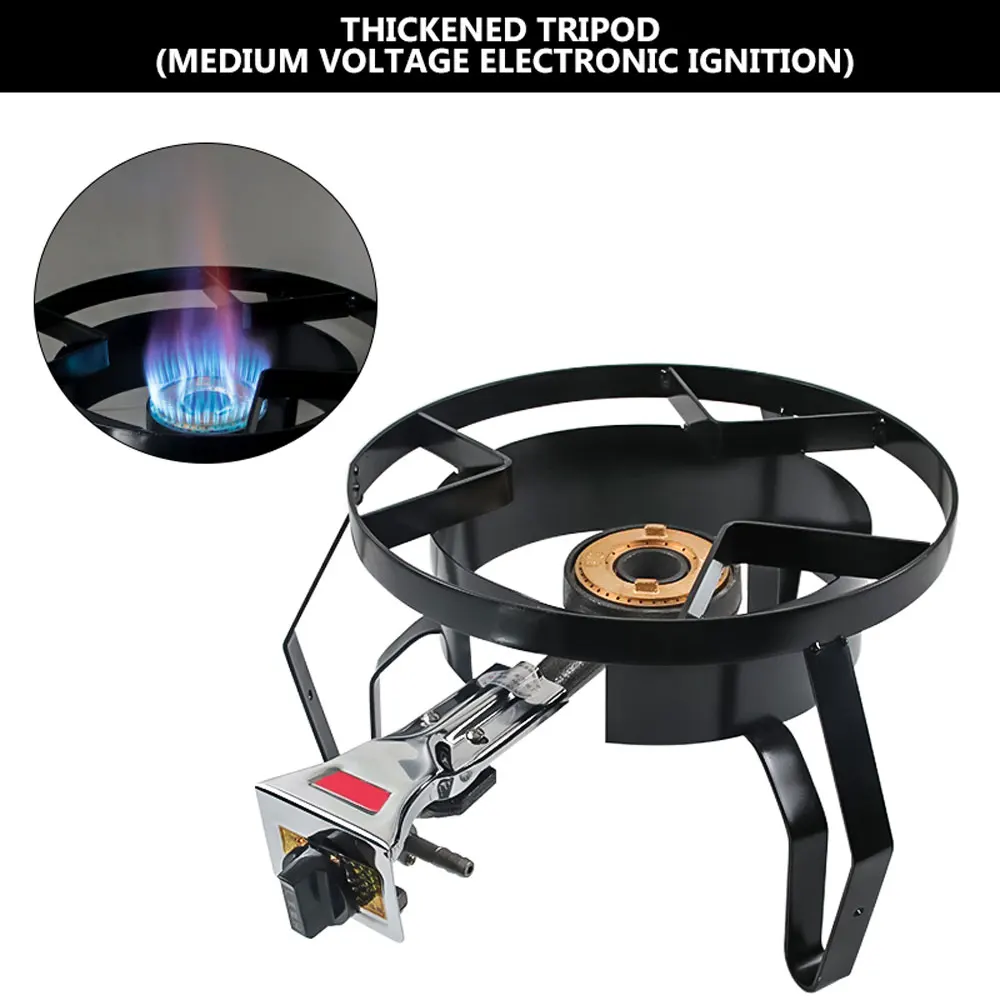 High-pressure soup cooker with feet, electronic low-voltage fierce stove, gas stove, liquefied gas desktop stove