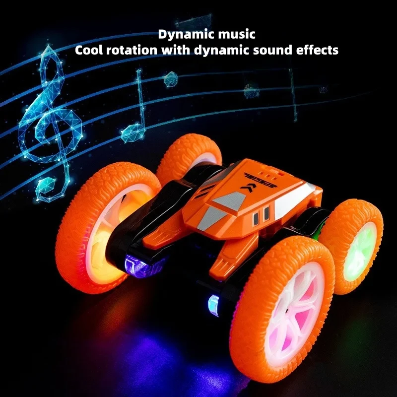 Off-Road Rapid Monster 360 Spin RC Car Stunt Rotating Radio Remote Control Car Toy Cool Lights With Music Christmas Kid Gifts 3