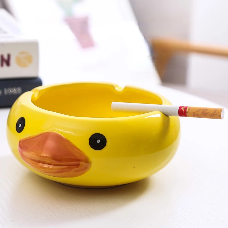 Ashtray ceramic ashtray creative cute personality cartoon small animal home living room bedroom office ashtray ceramic ashtray