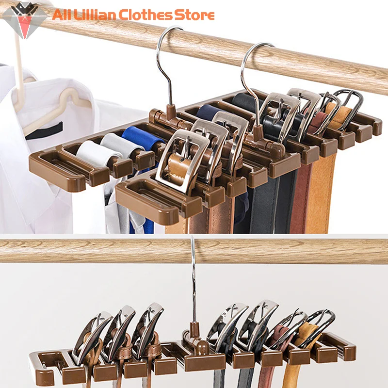 1PCS Tie Belt Hanger Wardrobe Rotating Organizer Rack Multifuctional Scarf Hanger Home Closet Storage
