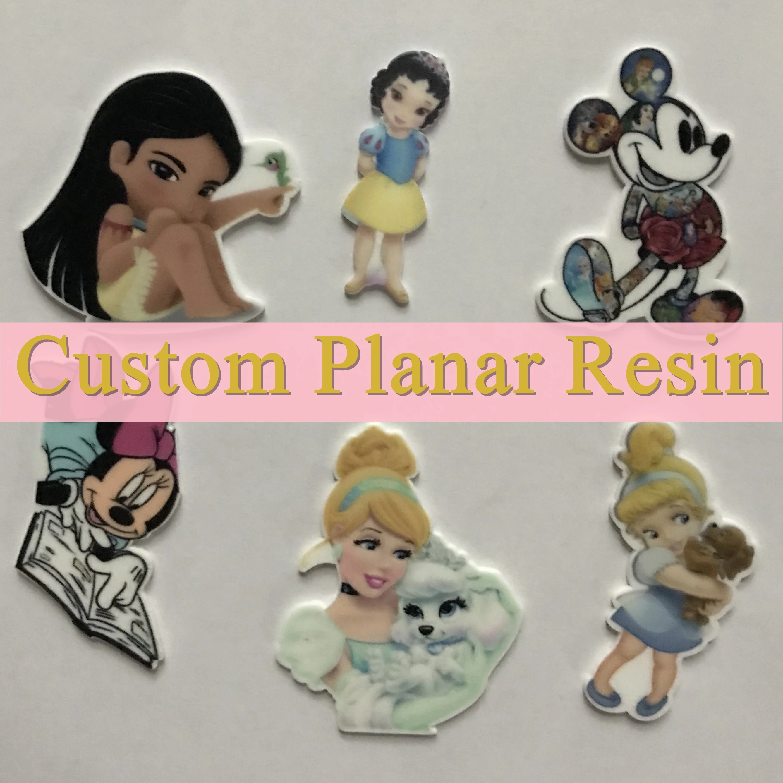 

30pcs 122 designs 27mm Custom Disney Cartoon Planar Resin