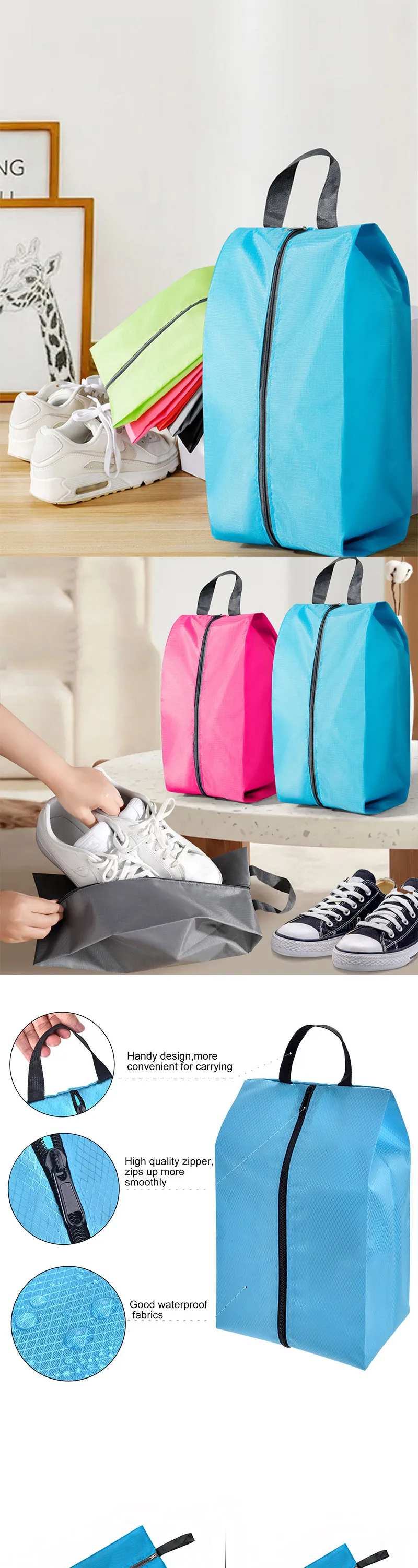 Dustproof Shoes Storage Bags Travel Portable Nylon Shoes Bag With Zipper Multipurpose Waterproof Travel Storage Organizer 6 S9f9976f8615c4f718f4630a0da5256a0J