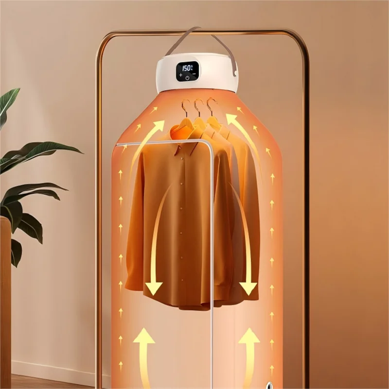 HOMEFISH New Home Mini Dryer Dorm Room Portable Quick-Dry Hanging Foldable Smart Timer Dryer