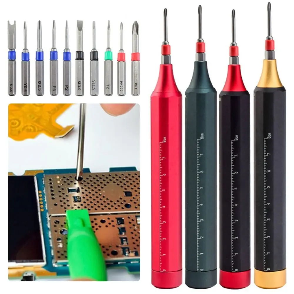 

10-in-1 Screwdriver Set Multi-functional Pen Shaped Hand Tools Screw Driver Tools Precision Phone Repair Tool Home