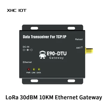 이더넷 게이트웨이 LoRa RSSI SMA-K 트랜시버 모뎀, 915MHz XHCIOT E90-DTU(900SL30-ETH)-V2.0 30dBm, 10km MQTT TCP UDP DC 8V ~ 28V