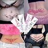 5Pcs Set sexy Temporary Tattoo Sticker Love Sexy Succubus Tattoo Cover Scars Temptation Pink Waist Lasting Fake Tattoo for Women 1
