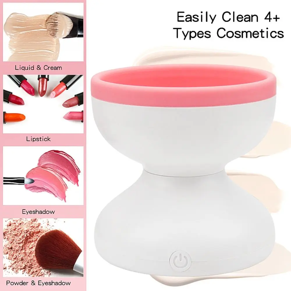 

Portable Makeup Brush Cleaner Machine Silicone Electric Cosmetic Brush Clean Dryer Tool Automatic Washing Spinner Gadget