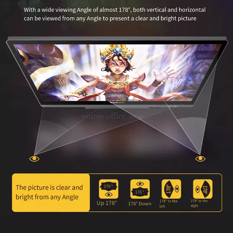 Gaomon Gm185 Digital Screen Windows Mac Compatibility 8192 Level Pressure Sensation 72% Color Gamut 19.5 Inches Digital Screen 6
