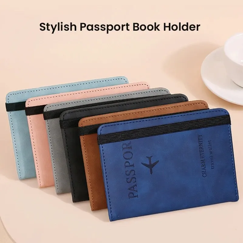 Luxury RFID-Blocking Passport Wallet - Premium PU Leather Travel Essential