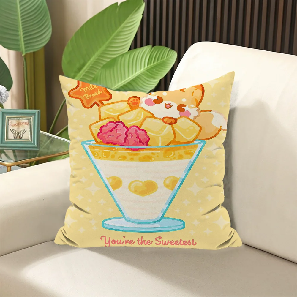 thumbnail image 1 of Fundas de almohada de postre rosa, fundas de almohada decorativas, fundas de almohada, fundas de cojín, cojines, decoración del hogar, sofá, 45 x 45 cm, cuerpo caído, 45 x 45 cm, 1 of 5
