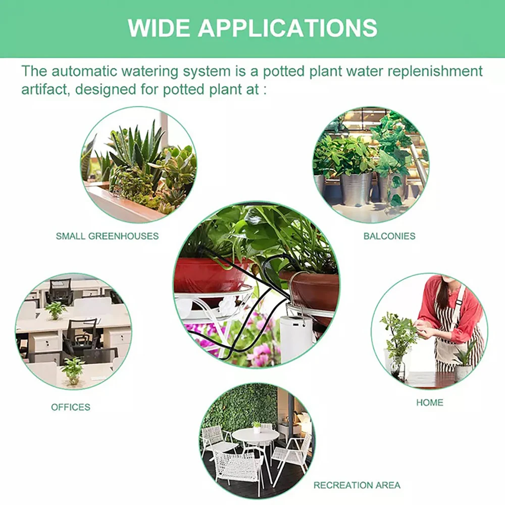 Indoor USB Charging Design Automatic Watering System Drip Irrigation Kit Self Watering Device For 8 Potted Plants