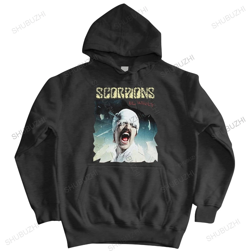 

men fashion hoodie cotton sweatshirt jacket hot sale SCORPIONS BLACKOUT'82 women unisex autumn hooded coat casual vintage hoody