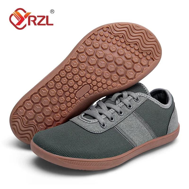 YRZL Unisex Wide Barefoot Shoes for Men Women Outdoor Trail Running Minimalist Lightweight and Breathable Walking Shoes