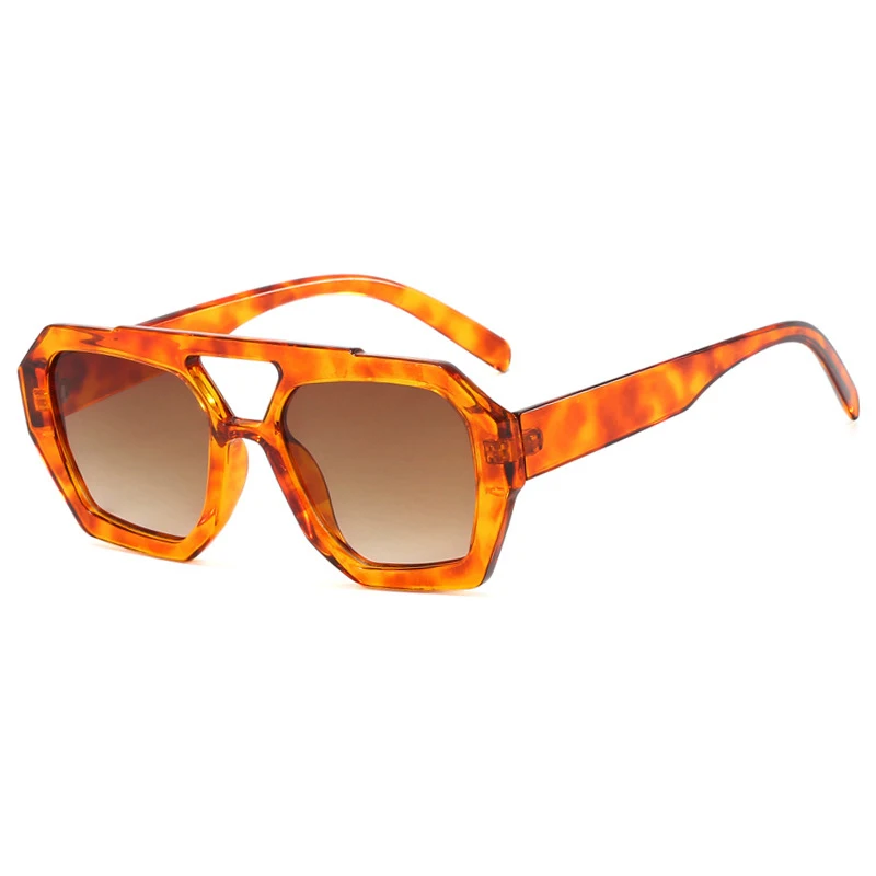 Lunettes De Soleil Carrées Vintage Ins Pour Hommes Et Femmes, Mode Rétro, Double Pont, Design Tendance, Nuances UV400, 2024
