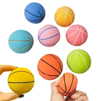 6cm Ultra-high Elastic Mini Rubber Small Basketball Decompression Hollow Elastic Ball Children's Toy MINI Basketball Gift 1