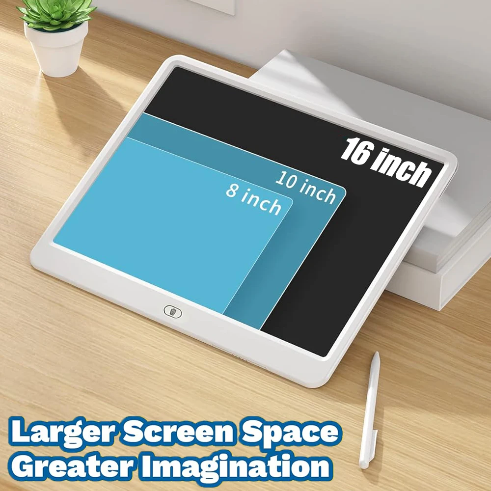 Tablette graphique LCD 10 pouces (25,4 cm) avec écran tactile de 16 pouces (40,6 cm) pour enfants de 3 à 12 ans (filles et garçons). Jouet éducatif idéal pour dessiner et écrire._voghion.com