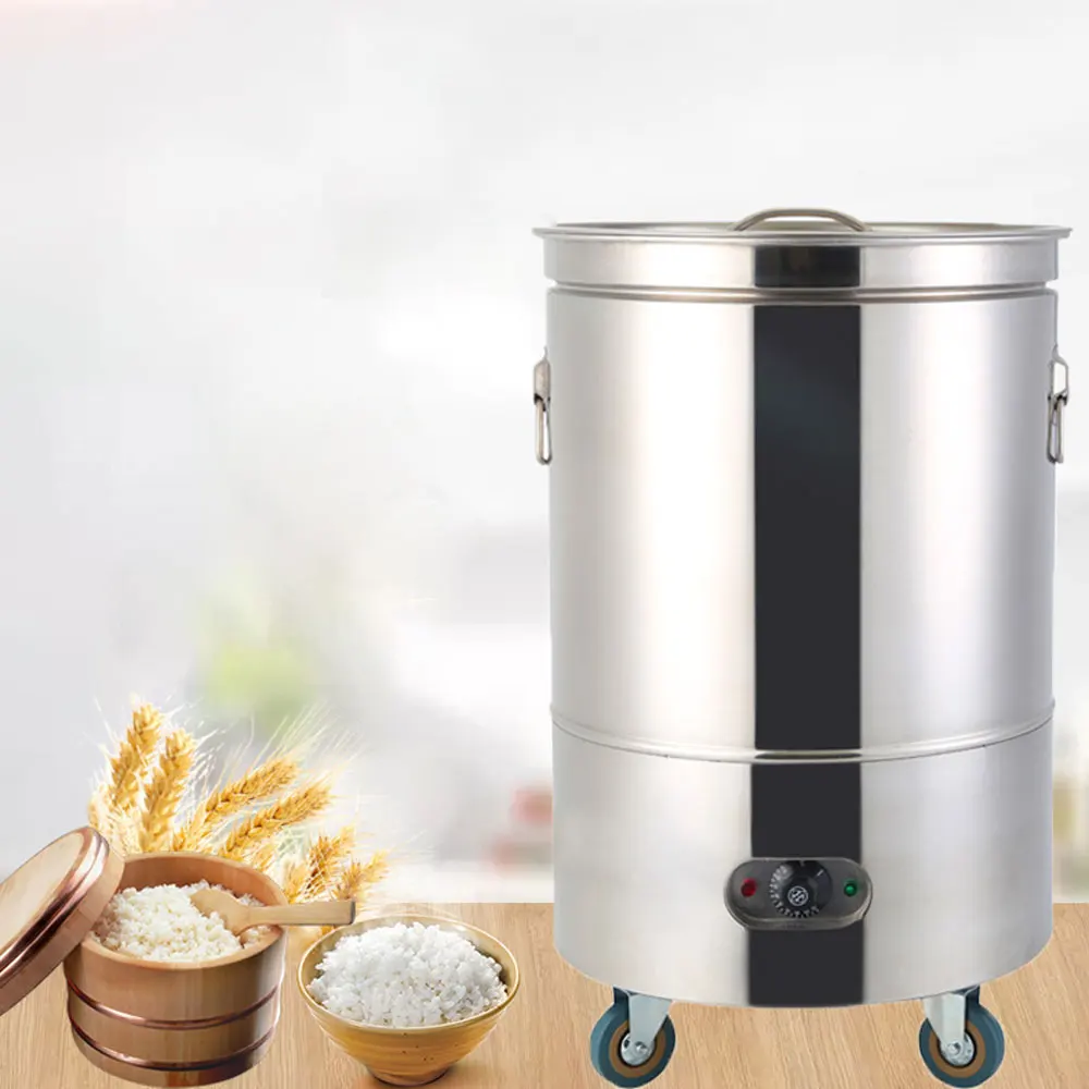 40L commercial stainless steel rice heat preservation bucket large capacity heating constant temperature bucket