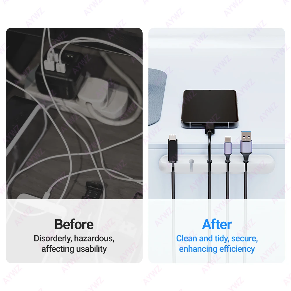 Adhesive Cable Holder Clips for Efficient Cord Management and Organization