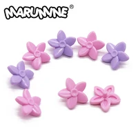 Marumine 50PCS MOC Friend Blocks Accessories Flower 18853 Compatible Building Blocks Mini Person Hair Decoration Assembled Parts 1