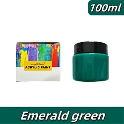 Professional Grade Waterproof Acrylic Paint for Artistic and Handicraft Creations (Emerald green)