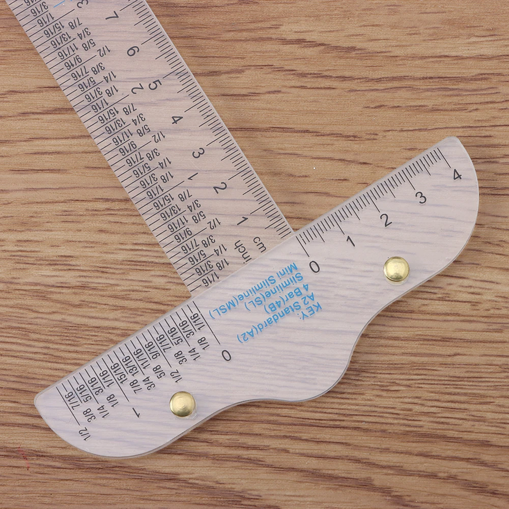 New 6" Clear Acrylic T-Square Ruler Inch Metric T-Square Transparent Measuring Scale Rule In Both Inches And Metric Measurements
