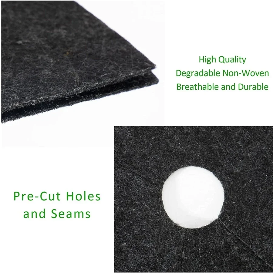 Weed Control Fabric Non-Woven Tree Mulch Ring Weeding Barrier Protector Mat Plant Cover Anti Grass Gardening 15cm-82cm