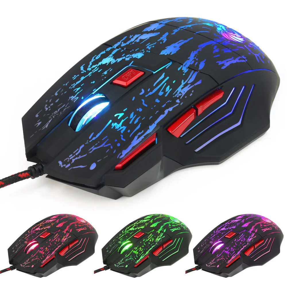Professional Gaming Mouse 7 Buttons 5500DPI USB Optical PC Mause Ergonomic Wired Mice For PC Laptop Accessories Wired Mouse wireless mouse