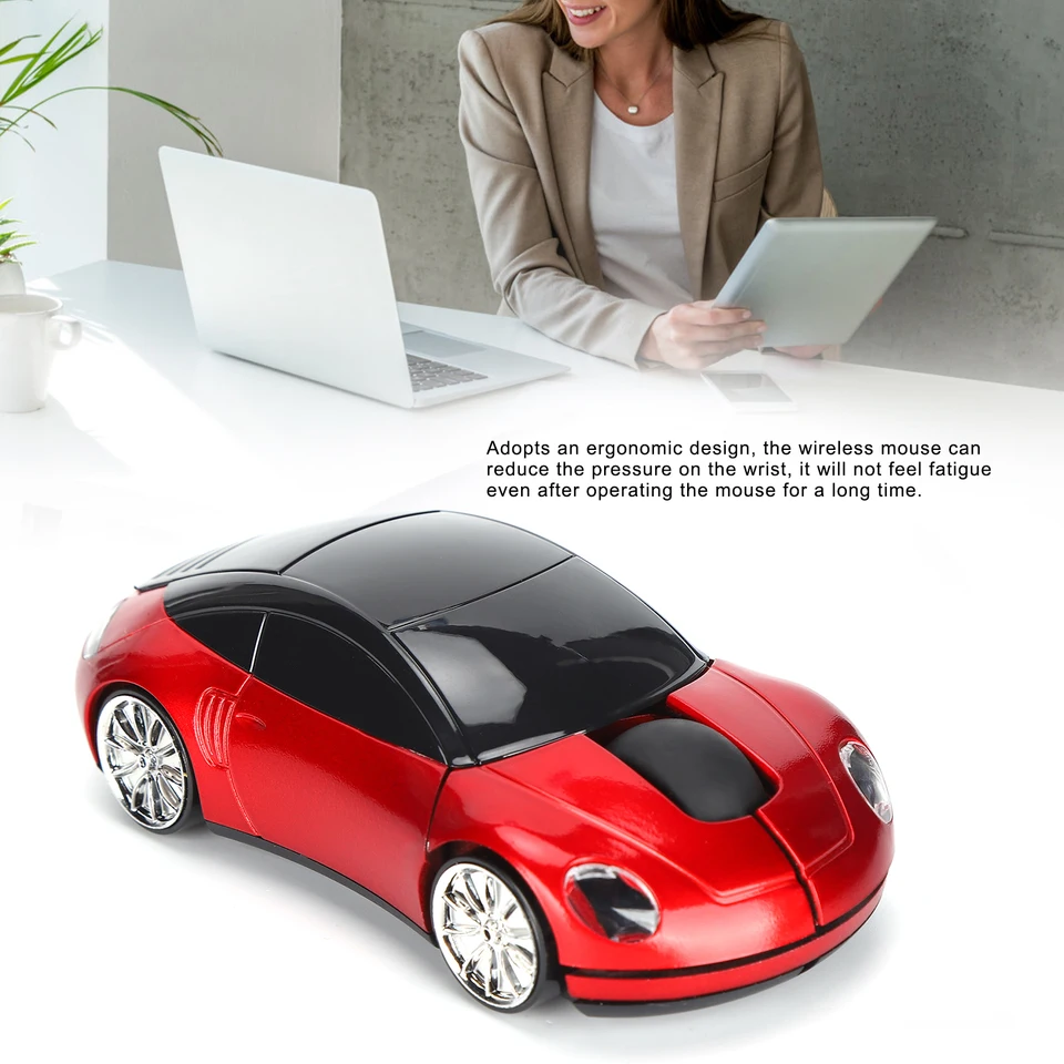 Computer Mouse Laptop Mouse Smart CarShaped Portable 2.4G Cordless Mouse with USB Receiver for Office Laptop Computer Tablet