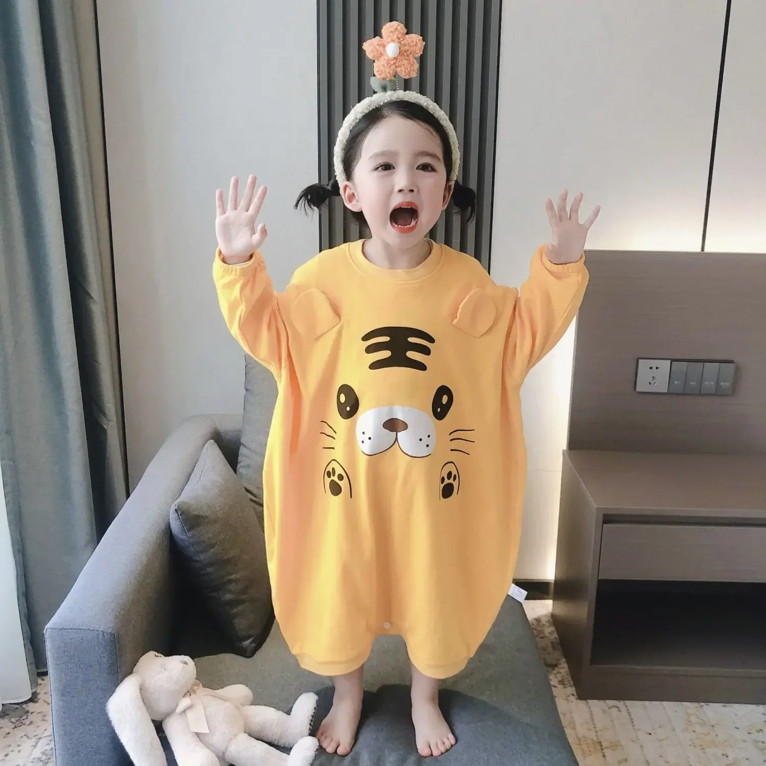 Children Onesies Pajamas Sleeping Bag New Kids Baby Girls Boys Stitch Jumpsuits Costume Long Sleeve Children Sleepwear