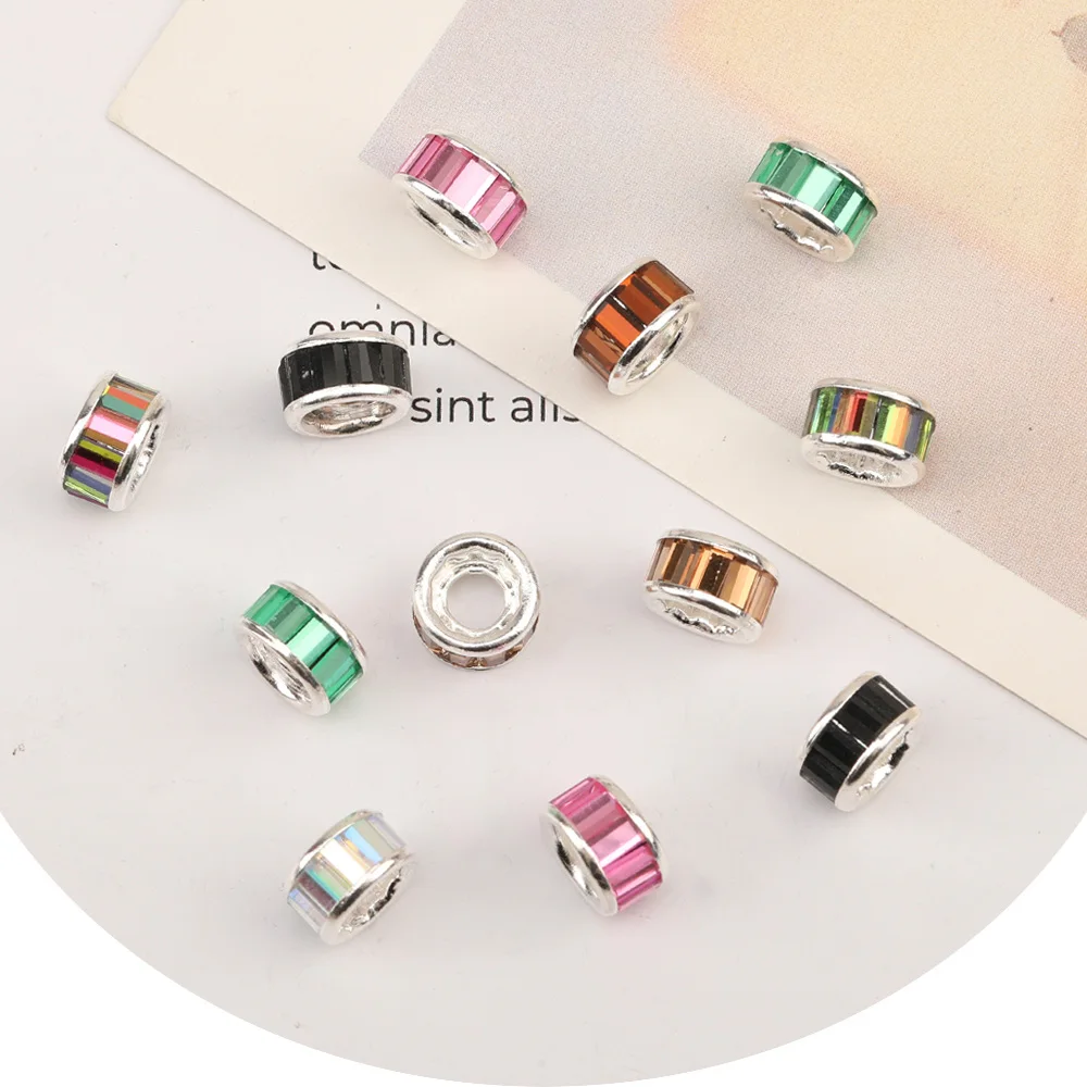 Cordial Design 200Pcs 10*10MM Jewelry Accessories/Hand Made/Wheel Shape/Rhinestone Loop/DIY Making/Jewelry Findings & Components - cordial