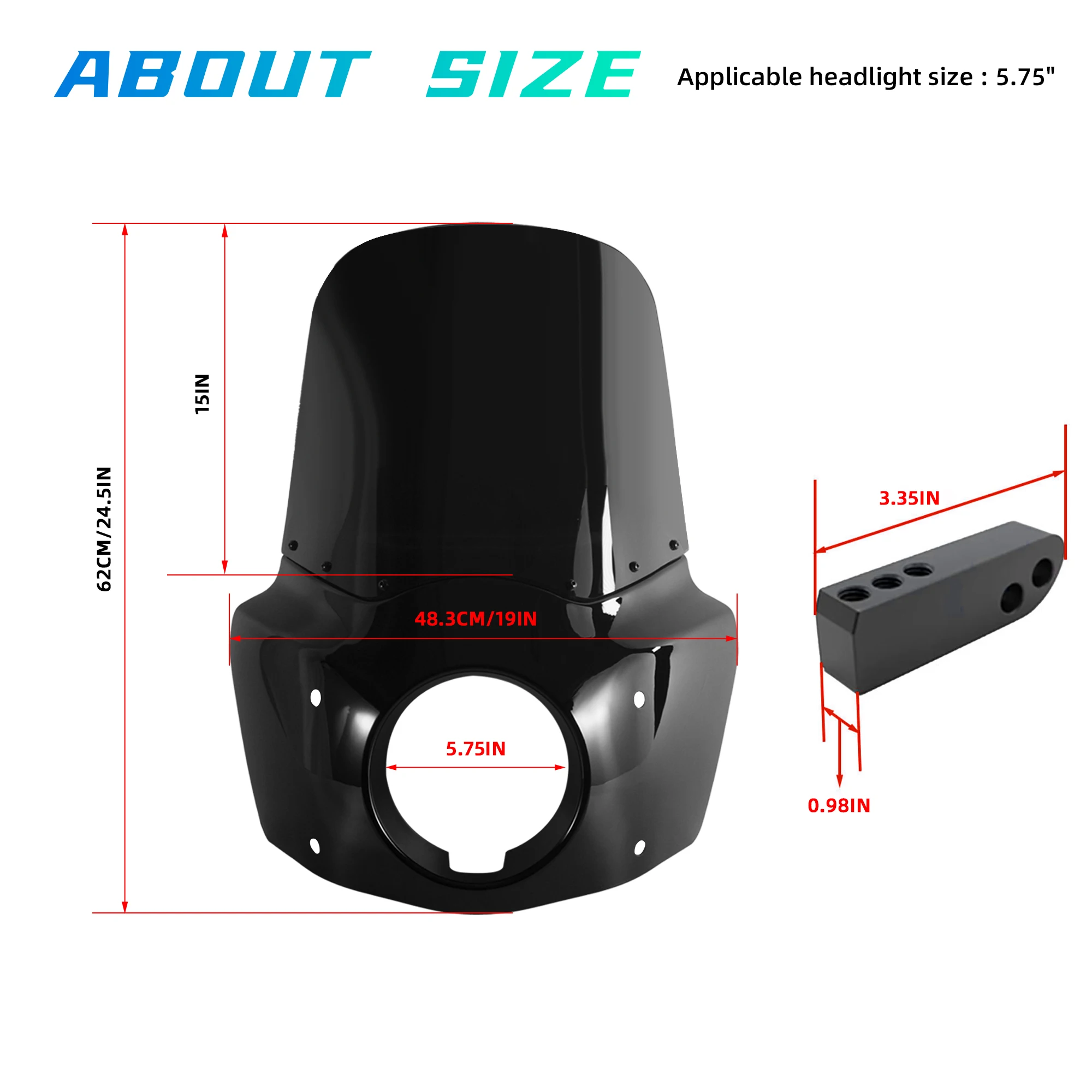 15 inch Windshield Front Fairing For Road Warrior Fairing For Dyna Super Glide 06-14 FXBB Softtail Street Bob 18-22 FXCW Rocker