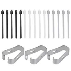 Premium Touch Stylus Replacement Nibs with Clip - Metal Spare Tips (Mixed 15PCS)