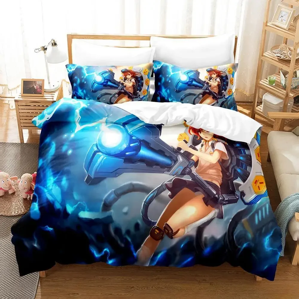 Anime Misaka Mikoto A Certain Scientific Railgun Bedding Set Cartoon Anime three-piece Set Adult Kid Bedroom Duvet Cover Sets