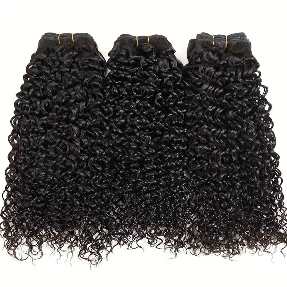 Burmese Curly Hair Bundles Double Drawn Pixie Curls Virgin Human Hair Extensions For Women Cheap Hiar Bundles On Clearance