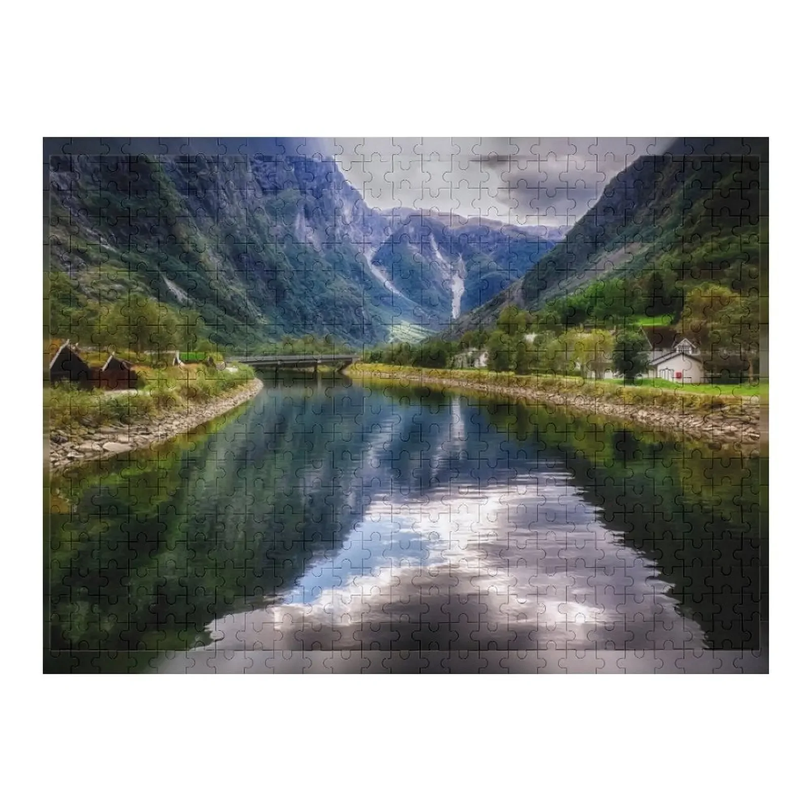 N?r?yfjord - Gudvangen, Norway Jigsaw Puzzle Wooden Adults Personalized Baby Object Puzzle norway