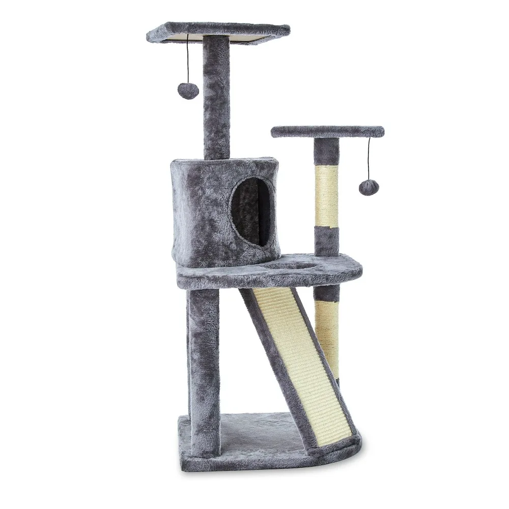 

Pet Furniture Gray 5- Level Multi-Functional Cat Tree & Condo Free Shipping Supplies Products Home Garden