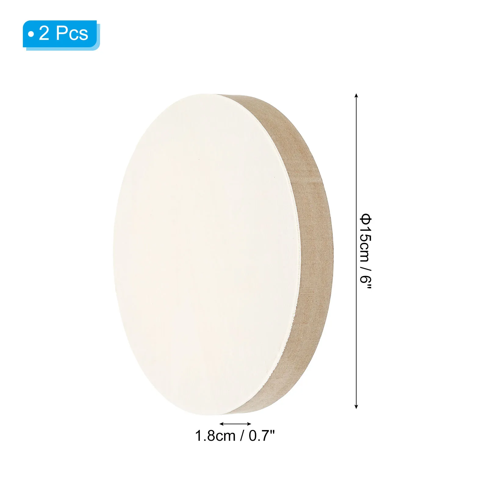 2/3/4개 미완성 원형 아트 나무 캔버스 패널 페인팅 보드 15-40cm 나무 패널 보드 DIY 공예 페인팅용 나무 색상