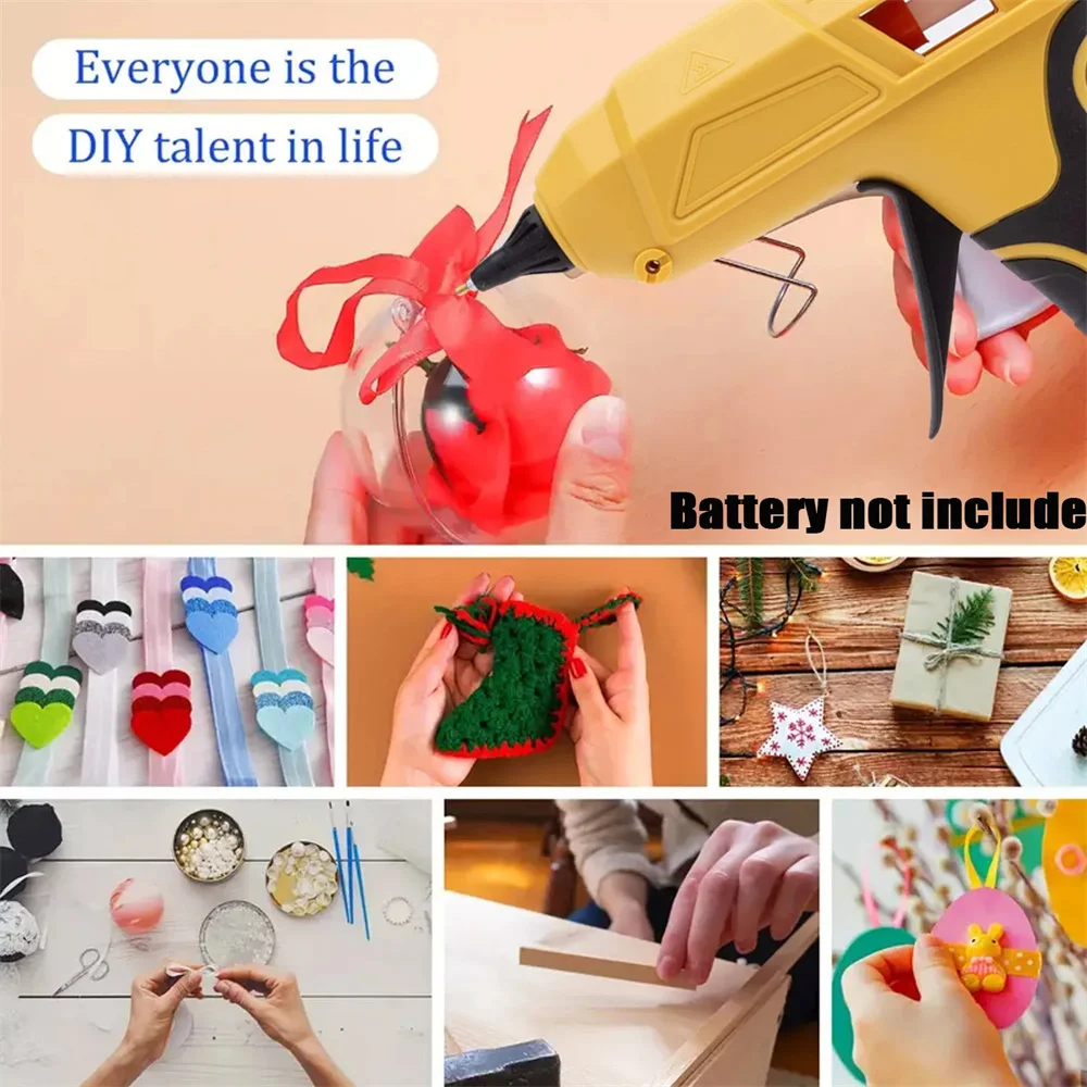 Electric Hot Melt Glue Gun 11mm Glue Stick Hot Melt Welding Air Gun For Makita Dewalt 18V Battery Cordless (No battery)