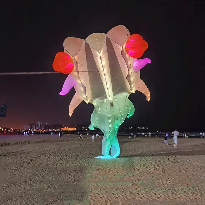 Led kites flying for adults kites led aquarium flying for children  kiteboard Parachute giant large kite trilobite squid toy fun 4