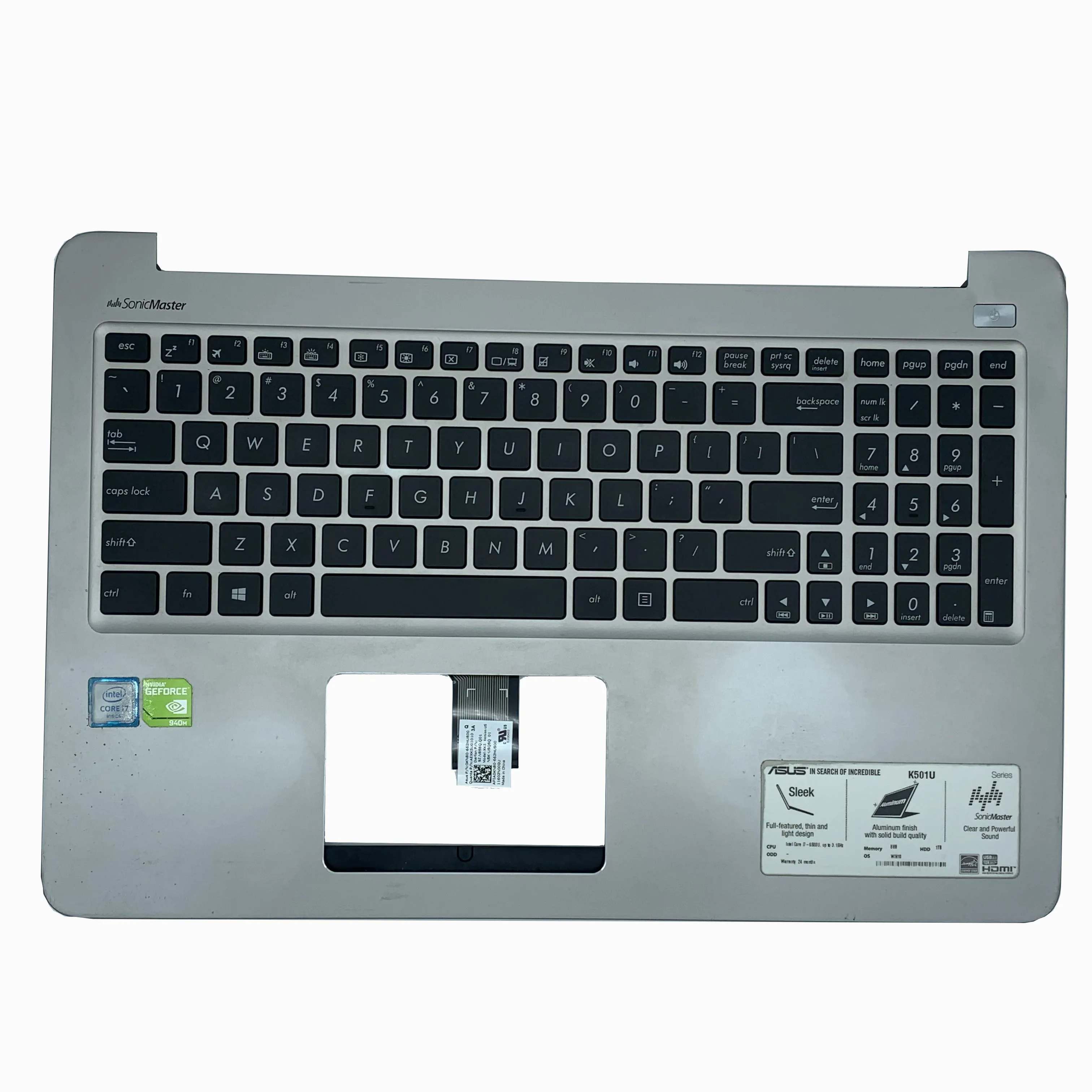 

Новинка 95%, Оригинальный чехол для ASUS K501 K501LB K501U K501UB с верхней крышкой и клавиатурой США