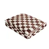 Retro Checkerboard Plaid Flannel Blanket Super Soft Warm Throw Blanket Office Sofa Cover Bedspread Gift Blankets 3
