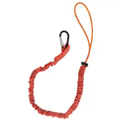 Retractable Telescopic Safety Lanyard with Carabiner - Elastic Anti - Fall Outdoor Climbing Tool (2pcs orange)