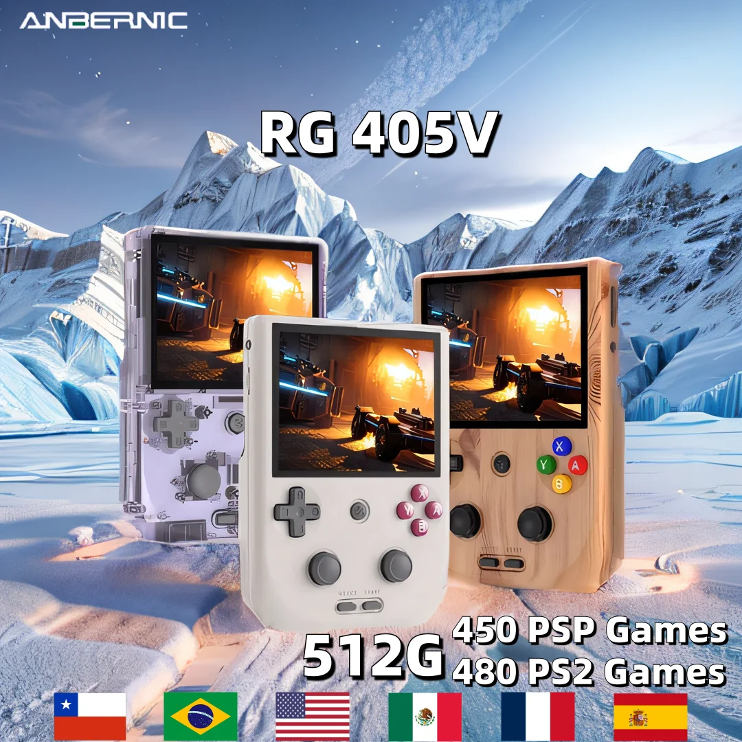 

ANBERNIC RG405V Portable Retro Handheld Game Console Player gaming super video mini electronic PSP PS2 gamepad