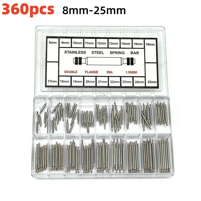 8mm-25mm Stainless Steel Metal Spring Bars watch Strap Spring Pins