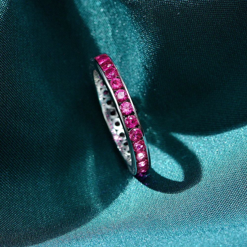 Anillo De Plata Esterlina 925 Bañado En Rodio Con Moissanita De 1 Quil – Joyas SyE
