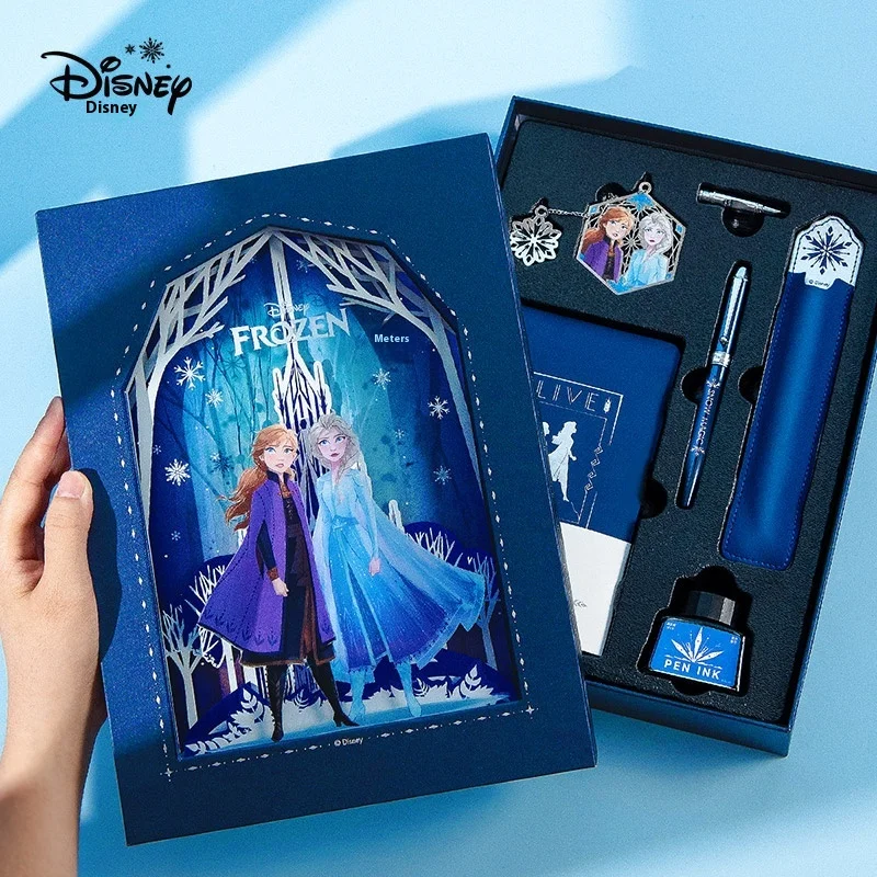 Disney Fairy Pen Gift Box Girls High Appearance Level Calligraphy Pen Children'S Day Gift High-Grade Exchangeable Ink Bag Set