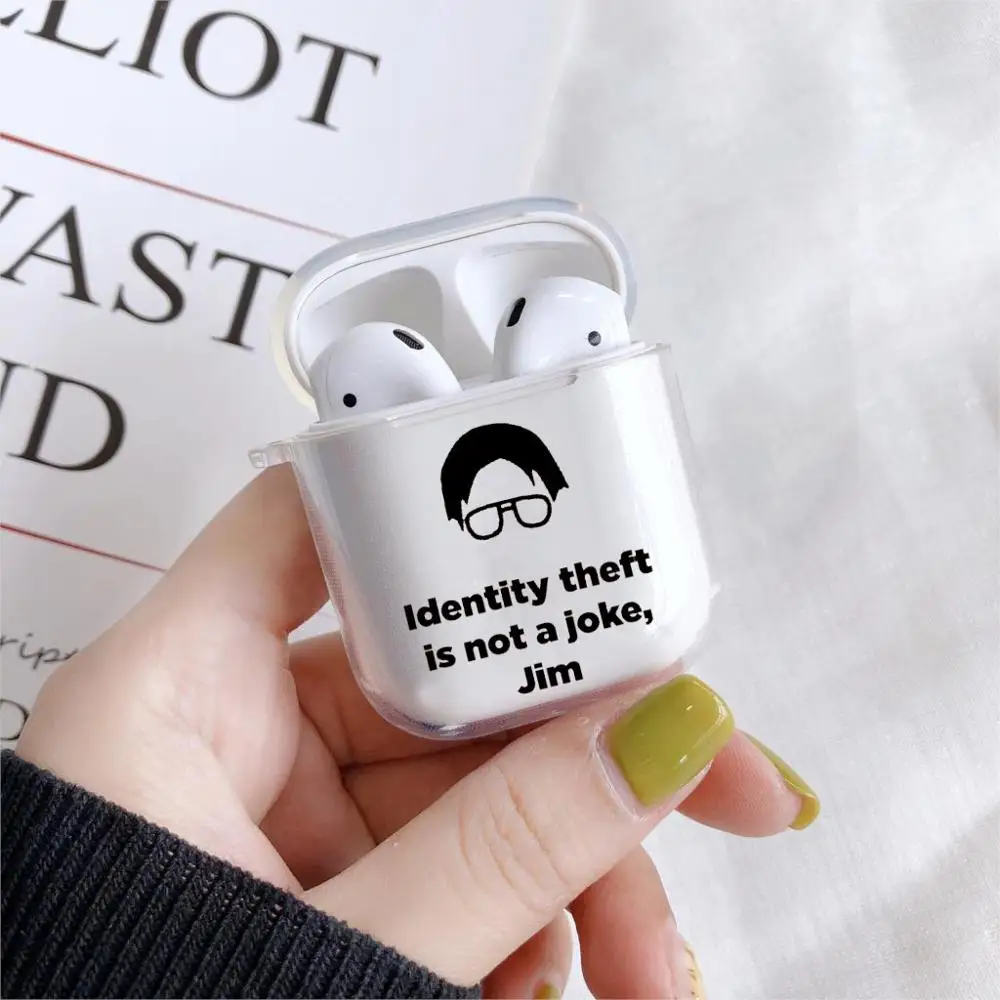 Michael Scott The Office Funny Humor 5 Airpod Case For Airpods 4 3 2 1 Cases For Air pod Pro3 Clear Cute Soft Case Fundas Coque