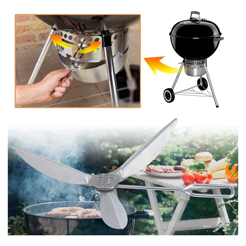 One-Touch Cleaning System Kit 22-1/2-Inch for Weber Grill Parts Replacement 7444 Easy To Install grill cleaning system kit